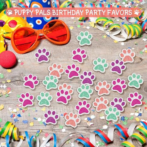 36 PCS PAW Cupcake Toppers Glitter Dog Paw Cake Decorations 4 Colour in Kuwait