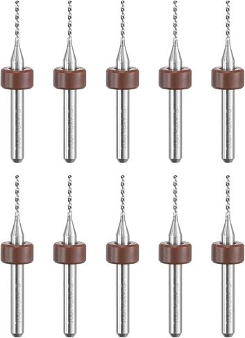 uxcell PCB Drill Bits 0.6mm Tungsten Carbide Rotary Tool Jewelry CNC Engraving Print Circuit Board Micro Drill Bits 1/8 Inch Shank 10 Pcs in Kuwait