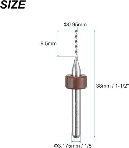 uxcell PCB Drill Bits 0.6mm Tungsten Carbide Rotary Tool Jewelry CNC Engraving Print Circuit Board Micro Drill Bits 1/8 Inch Shank 10 Pcs in Kuwait