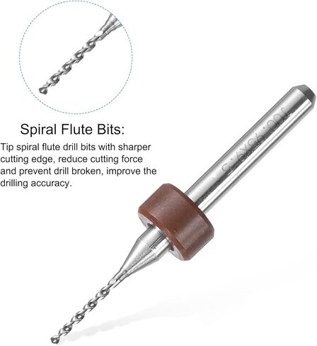 uxcell PCB Drill Bits 0.6mm Tungsten Carbide Rotary Tool Jewelry CNC Engraving Print Circuit Board Micro Drill Bits 1/8 Inch Shank 10 Pcs in Kuwait