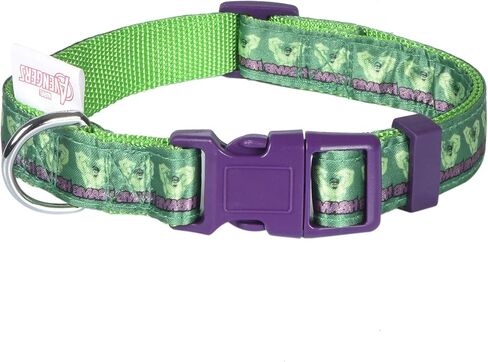 Marvel Comics ذوي طوق الكلاب الهيكل ، الأخضر والأرجواني الكبيرة | Marvel المرخص رسميًا The Incredible Hulk Dog Collar | طوق الكلاب الكبير للكلاب الكبيرة مع دائرة د ، ملابس كلب لطيفة وملحقاتها in Saudi Arabia