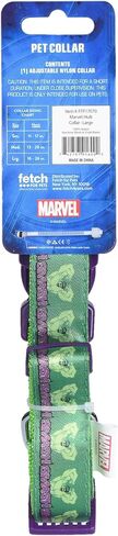 Marvel Comics The Hulk Dog Collar, Large Green & Purple | Officially Licensed Marvel The Incredible Hulk Dog Collar | Large Dog Collar for Large Dogs with D-Ring, Cute Dog Apparel & Accessories in Saudi Arabia