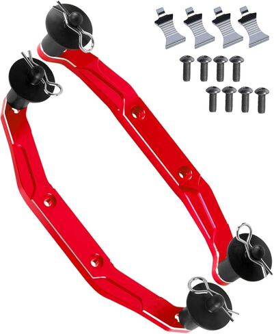 ترقيات تركيب جسم RC جزء من 1/10 SLASH 4x4 VXL ، يتصاعد الجسم الأمامي والخلفي من الألومنيوم مع وظائف الجسم القفزات ، الأحمر in Kuwait