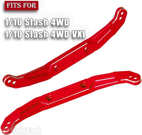 ترقيات تركيب جسم RC جزء من 1/10 SLASH 4x4 VXL ، يتصاعد الجسم الأمامي والخلفي من الألومنيوم مع وظائف الجسم القفزات ، الأحمر in Kuwait