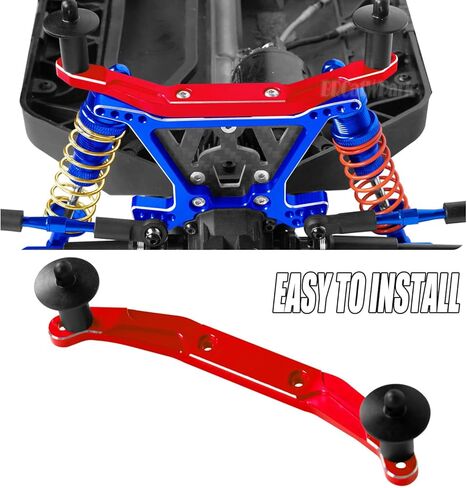 ترقيات تركيب جسم RC جزء من 1/10 SLASH 4x4 VXL ، يتصاعد الجسم الأمامي والخلفي من الألومنيوم مع وظائف الجسم القفزات ، الأحمر in Kuwait