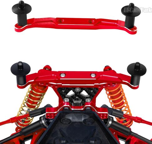 ترقيات تركيب جسم RC جزء من 1/10 SLASH 4x4 VXL ، يتصاعد الجسم الأمامي والخلفي من الألومنيوم مع وظائف الجسم القفزات ، الأحمر in Kuwait