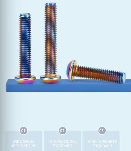 5pcs Round Head Hexagon Screw Premium 304 Stainless Steel Screws Rust-Proof Bolts Cover Bolt Dress Up Bolts Mechanical Fastener Kits (blueing, M8*20) in Saudi Arabia
