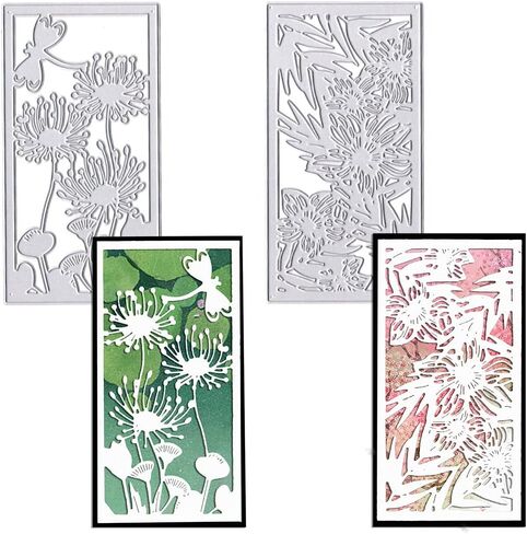Hying 3 PCS Trees Frame Cutting Dies for Card Making, Plants Trees Leaves Die Cuts Rectangular Border Dies Stencils Embossing Template for Craft Scrapbooking DIY Photo Album Decorations in Saudi Arabia