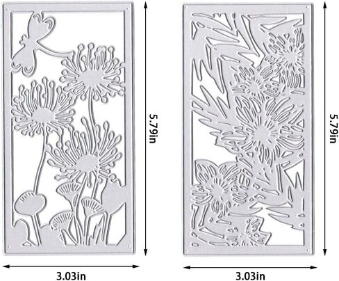 Hying 3 PCS Trees Frame Cutting Dies for Card Making, Plants Trees Leaves Die Cuts Rectangular Border Dies Stencils Embossing Template for Craft Scrapbooking DIY Photo Album Decorations in Saudi Arabia
