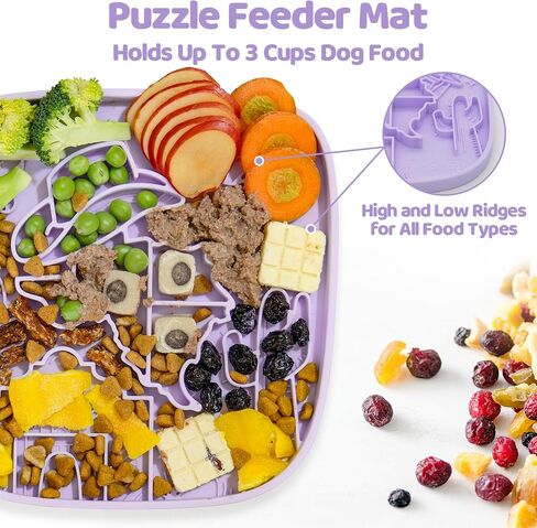 Dog Lick Mat,Freezable Dog Enrichment Toys for Mental Stimulation and Anxiety Relief, Silicone Lick Mat for Dogs and Cats, Dog Slow Feeder That Supports All Types of Food, Green in Saudi Arabia