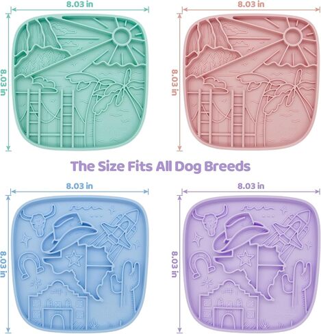 Dog Lick Mat,Freezable Dog Enrichment Toys for Mental Stimulation and Anxiety Relief, Silicone Lick Mat for Dogs and Cats, Dog Slow Feeder That Supports All Types of Food, Green in Saudi Arabia