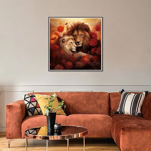 Acudotr Diamond Painting Kits for Adults, 5D DIY Lion Diamond Art Kits for Beginners, Full Drill Diamond Painting Kits for Home Wall Decor, 12x12 Inch in Saudi Arabia
