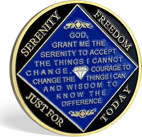 15 Year NA Sobriety Coin| NA Sobriety Recovery Chips and Medallions - Love, Hope, Spirit, Faith Recovery Token | Birthday Anniversary Recovery Gifts Narcotics Anonymous Coin in Saudi Arabia