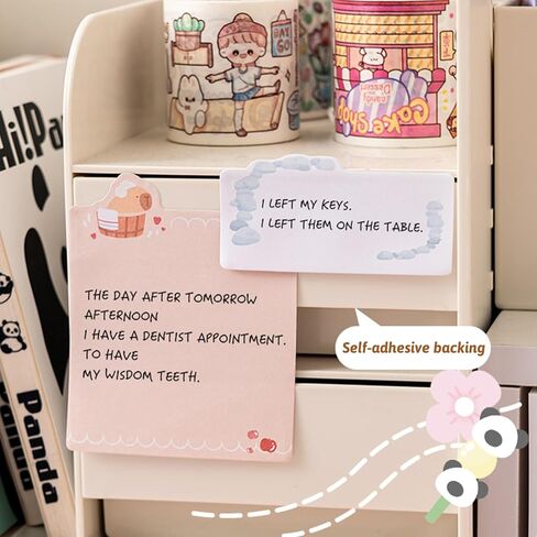 360 Sheet Back to School Capybara Sticky Notes Fun Reading Water Porpoise Sticky Note Pad Cartoon Animal Sticky Memo Notes Self-Adhesive Stick Memo Pad for Home Office Roommates Gifts Tab Supplies in Saudi Arabia