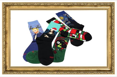 HOTSOX Women's Ornament Crew Sock 1 Pair Pack, Black, Women's Shoe Size 4-10 in Saudi Arabia