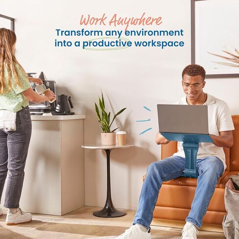 ECR4Kids The Surf Folding Portable Lap Desk, Flexible Seating, Peacock Blue in Kuwait