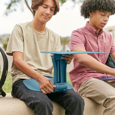 ECR4Kids The Surf Folding Portable Lap Desk, Flexible Seating, Peacock Blue in Kuwait