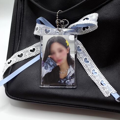 2 Sets Photocard Holder with Cute Cat Keychain Transparent Kpop PhotoCard Holder Keychain Y2K Charm Holders Kawaii Photo Card Keychain Acrylic ID Bus Card Holders Kpop Accessories in Saudi Arabia