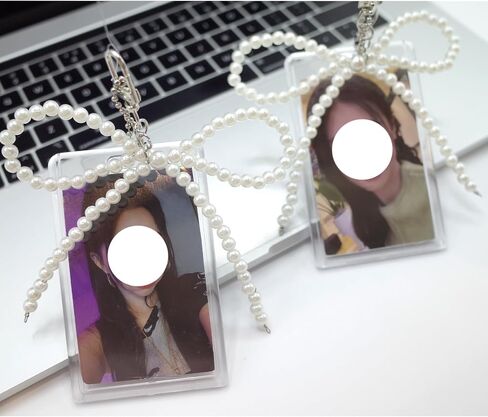 2 Sets Photocard Holder with Cute Cat Keychain Transparent Kpop PhotoCard Holder Keychain Y2K Charm Holders Kawaii Photo Card Keychain Acrylic ID Bus Card Holders Kpop Accessories in Saudi Arabia