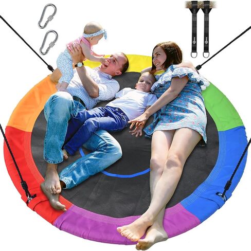 Trekassy 60" Saucer Tree Swing, Large Family Swing for Kids & Adults in Kuwait