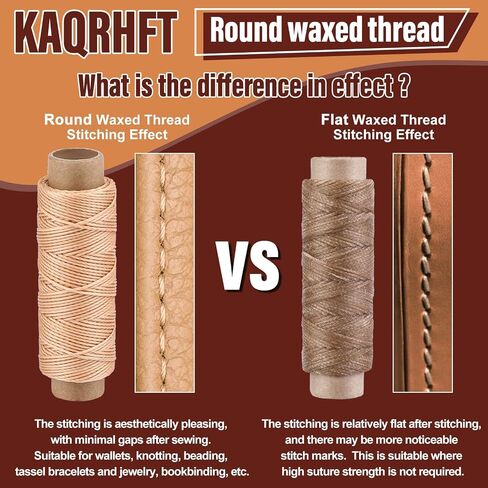 0.8 mm Leather Sewing Thread, 16 Colors 32 Yards Waxed Thread, Round Waxed Thread, Beading Thread, Wax String for Bracelet Making, Sewing Stitching, Bookbinding, Braiding in Saudi Arabia