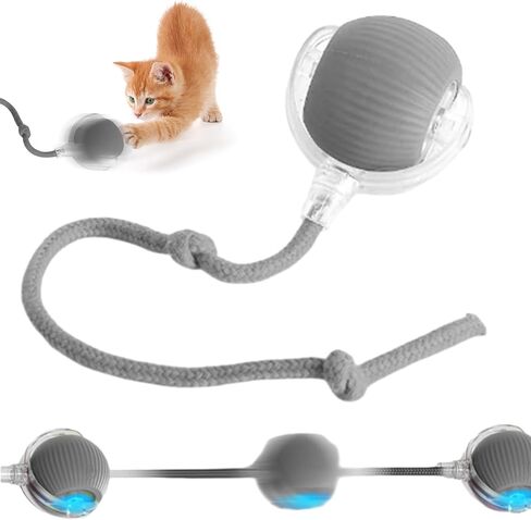 3pcs Smart Interactive Pet Toy Ball, Self Rolling Dog Ball Interactive Cat Toys, 360° Smart Automatic Rolling Ball Toy for Dogs Cats Indoor Outdoor Play (Red&Green&Grey) in Saudi Arabia