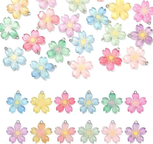 DanLingJewelry 50 pcs Random Color Resin and Walnut Wood Charms Rectangle Charms for Jewelry Making DIY Craft 20.5x10mm in Kuwait