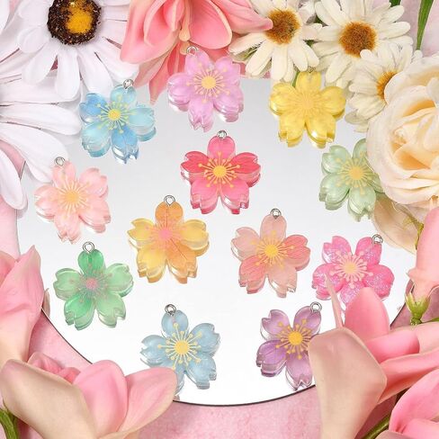 DanLingJewelry 50 pcs Random Color Resin and Walnut Wood Charms Rectangle Charms for Jewelry Making DIY Craft 20.5x10mm in Kuwait