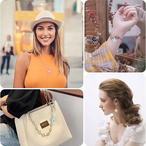 DanLingJewelry 50 pcs Random Color Resin and Walnut Wood Charms Rectangle Charms for Jewelry Making DIY Craft 20.5x10mm in Kuwait