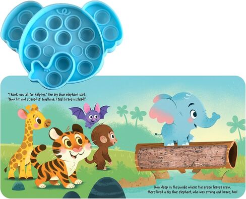 Fidgimals Little Elephant Animal Baby Book | كتب الأطفال التعليمية ، كتاب لوحة الحواس مع ألعاب Pop It تململ ، ألعاب حسية مثالية ... كتب I in Saudi Arabia