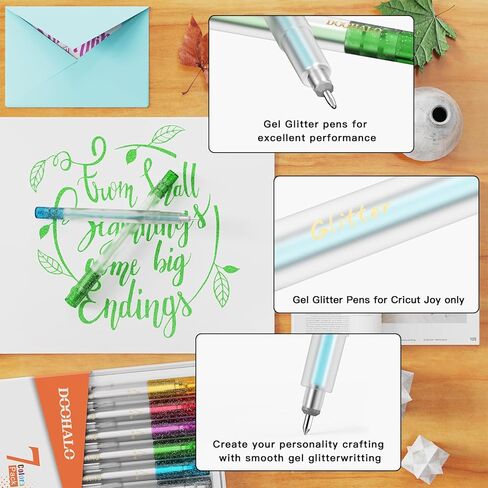 DOOHALO GLITTER GEL ALS لـ CRICUT JOY PEN 0.8 TIP TIP MALITER و ALSSORIES ALSS FOR CRICUT JOY in Kuwait