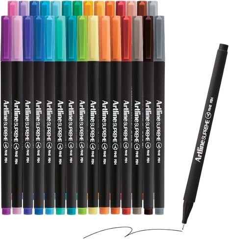 Artline SUPREME Fine-Liner Point Pens, for Drawing, Coloring, Writing, Suitable for Art, and Design, Ink Sketch Pen with 0.4mm Fine Tip, Ideal Gift for Artist, Multi-Color Set, 10 Pack in Saudi Arabia
