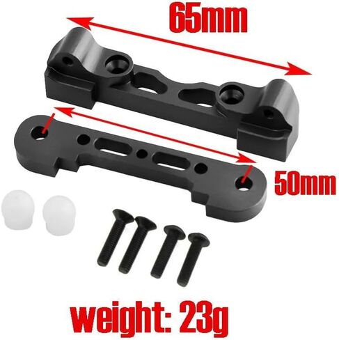 RC Front Lower Arm Suspension Mount Fixing Arm, Aluminum Alloy, Compatible with Arrma 1/8 Tailon Typhon Kraton Notorious 6S BLX, 1/7 Felony Infraction V2 Limitless Mojave, Black in Saudi Arabia