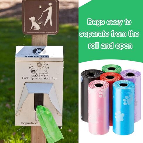Thenshop 3000 Counts 200 Rolls Dog Poop Bag Plastic Dog Vals Acags يمكن التخلص منها للحيوانات الأليفة الأليفة أنبوب المشي في الهواء الطلق. in Kuwait