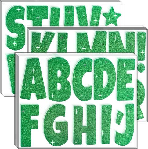Glitter Bulletin Board Letters for Classroom Alphabet Poster Board Letters for Bulletin Board Display Home School Classroom Decor(Black,4 Inch) in Kuwait