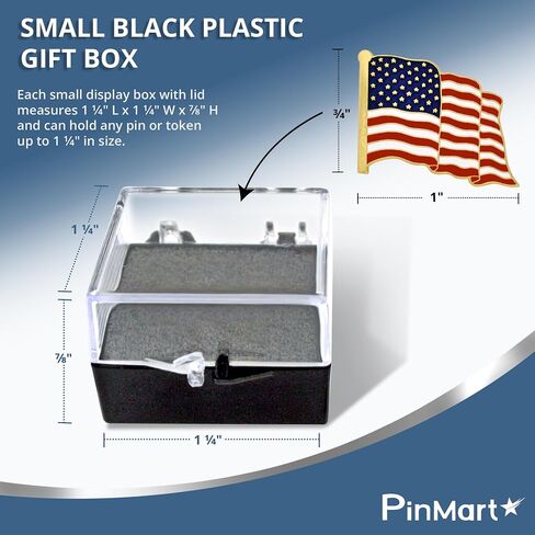 PinMart Clear Plastic Gift Box For Pin With Protective Foam in Saudi Arabia