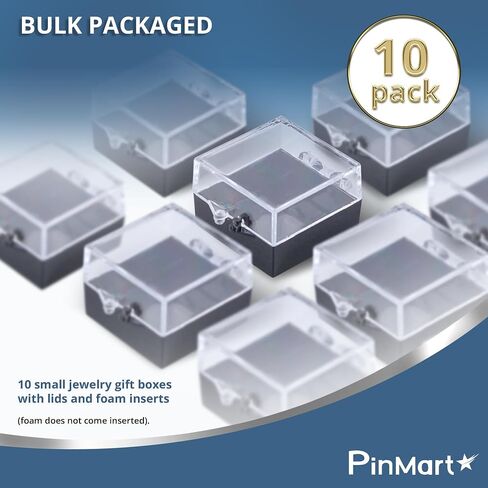 PinMart Clear Plastic Gift Box For Pin With Protective Foam in Saudi Arabia