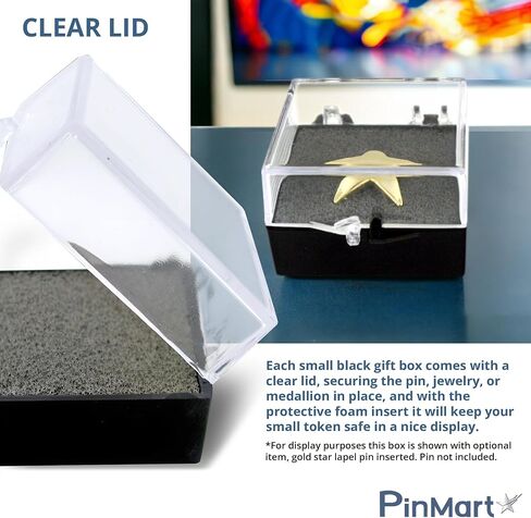PinMart Clear Plastic Gift Box For Pin With Protective Foam in Saudi Arabia