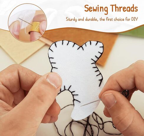 12 Pcs Sewing Thread, 1000 Yards Black Thread for Sewing，All-Purpose White Thread for Sewing，Polyester Thread for Sewing Machine, Hand Stitching, Quilting (White & Black) in Kuwait