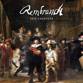 Red Robin 2025 Rembrandt Monthly Wall Calendar | 12" x 24" Open | Premium Thick & Sturdy Paper | Hangable 12 Month Calendar | Plastic Free | 4 Month Transition Page for 2024