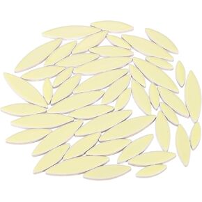 uxcell Ceramic Mosaic Tile, About 200g Teardrop Leaf Tile Mosaic Block for Handicrafts Artwork, Yellow