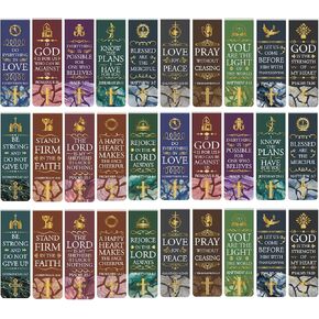 Christian Magnetic Bookmarks: 30 Pcs Bible Verse Magnet Book Mark Motivational Scripture Watercolor Book Page Clips for Reading, Gifts for Women Men Book Lovers Office School Supplies