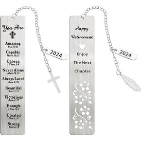 2Pcs Bible Bookmark, Retirement Gift for Women, Christian Bookmark, Best Retirement Gifts for Women 2025, Bookmarks for Reading Women, Retirement Gifts for Mom, Grandma, Friends, Teacher