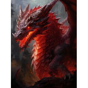 مجموعات طلاء Dragon Dragon Dragon 5D Dragon - مجموعات فن الماس DIY لأساطير البالغين ، تدريبات مستديرة كاملة - غرزة Crystal Cross - Craft Craft for Wall & Office Decor