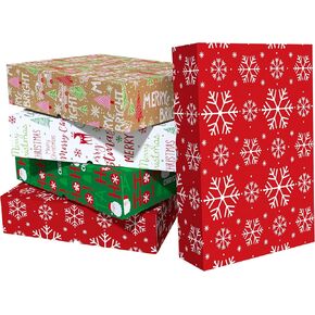 Cororio 12 Pack Extra Christmas Gifts مع أغطية للهدايا- 17 × 13 × 4 بوصة صناديق ملابس عيد الميلاد العميقة للهدايا ، وصناديق هدايا ملابس XL للحاضر ، والأردية ، أو القمصان ، والبطانية ، والملابس الداخلية ، أو السوالب أو المعطف