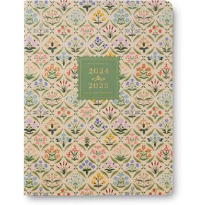 RIFLE PAPER CO. 2025 12-Month Academic Planner | August 2024 - July 2025, Thread-Stitch Binding, Features Metallic Gold Foil Accents, Includes Monthly Pages and Note Section (9.75" L X 7.75" W), Estee