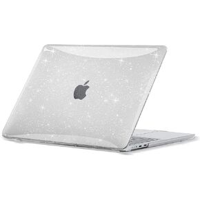 EooCoo Compatible with 2021 MacBook Air 13 inch Case EU Layout- Sparkly Clear
