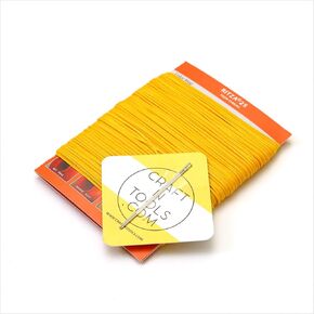 Ritza Tiger 0.6mm Waxed Polyester Thread for Leather Craft | 50m Yellow Tiger Thread
