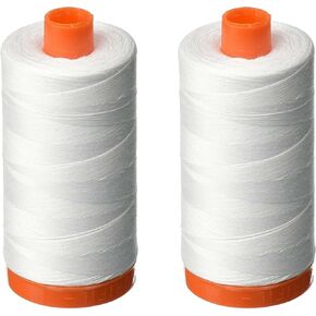 Aurifil White Cotton Quilting Thread (2-Pack, 356 Yards Each)