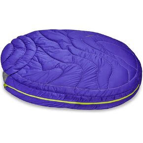 Ruffwear, Highlands Dog Sleeping Bag, Water-Resistant Portable Dog Bed for Outdoor Use, Huckleberry Blue, Large